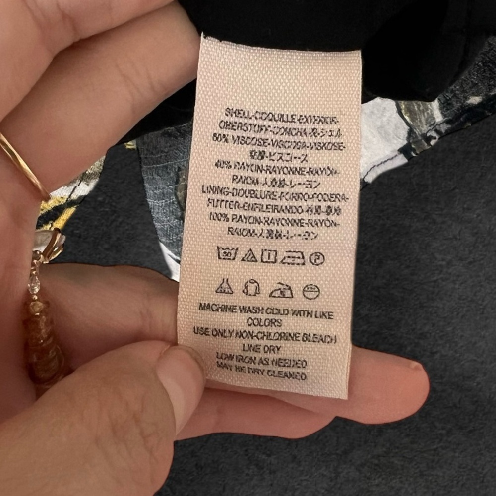 Free People Floral Tie-Shoulder Tropical Summer Mini Button Front Dress Size S - Picture 8 of 11